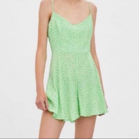 Zara mini daisy floral green romper size small - Picture 4 of 6